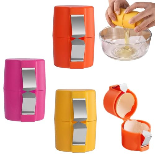 3PCS No Mess Easy Egg Opener - Egg Opener 2024 New Egg Tool, Easy Egg Opener, Easy to Clean Egg Shell Opener, Portable Easy Egg Opener Stainless Steel for Home/Dorm/Kitchen