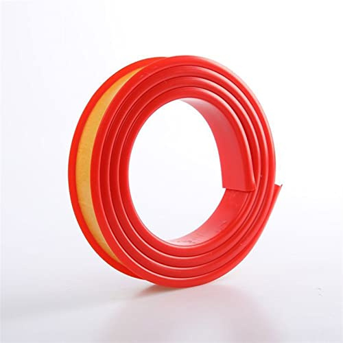 Moldura autoadhesiva flexible de TPE, 6 m, para gabinete, madera contrachapada, protector de borde de mesa, tamaño de 15 mm, color rojo