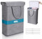 Romon Cesto Ropa Sucia con Tapa, Cesta Ropa Sucia Delgada Cubo Ropa Sucia Cesto de Planchado Plegable de 48L con Asas Extendidas, Laundry Basket Bolsa Ropa Sucia para Baño, Dormitorio, Lavadero, Gris