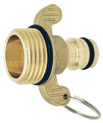 Jinyilwn Raccordo per collegamento dell'acqua per camper, connettore per tubo dell'acqua RV | Adattatore di accoppiamento doppio orecchio con connettore rapido in rame - Adattatore per tubo dell'acqua