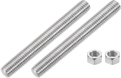 QUARKZMAN 5/8-11 Asta Filettata Completa, 2Pcs 304 Acciaio Inossidabile Vite Lunga Filettata 5 Lunghezza Filettatura Destra Per Montaggio Mobili Assemblaggio Fissaggio