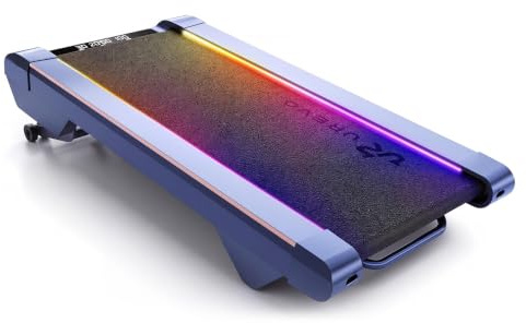 UREVO Smart Walking Pad mit 14% Steigung, Untertisch-Laufband für den Heimgebrauch, Erweiterte Lauffläche, LED-Fernbedienung, leiser bürstenloser Motor, kompatib [CyberPad for Home]