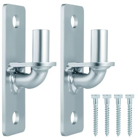 WENHUALI Wall Mount Gate Hinges 2 Pack Farm & Chain Link Gate Hinges with 5/8'' Pin, Heavy Duty Outdoor Metal for Fence Posts