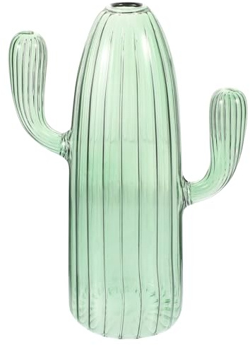 FUTUREORYY Vaso in Vetro Decorativo Forma Cactus Vaso Idroponico da Centrotavola per Fiori Freschi e Secchi Adatto per Nozze Feste e Arredamento Casa Moderno