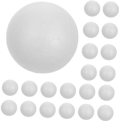 HOMSFOU 120 Pezzi Palline Polistirolo 4Cm per Bambini Fai da Te Materiale Artigianato Decorazioni Natalizie e Progetti Creativi