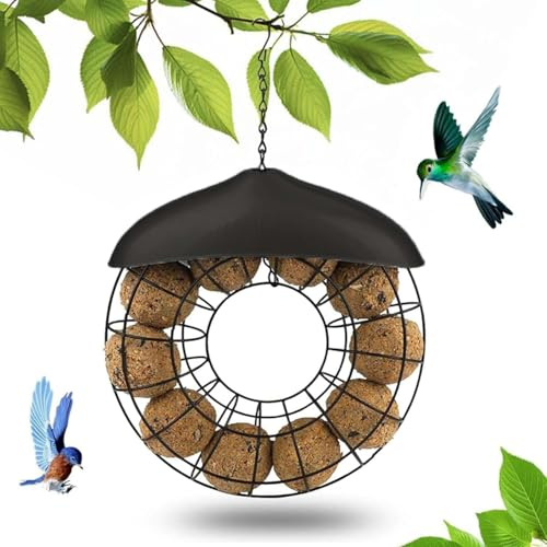 Meisenknödelhalter,Futterspender Vögel,Futterstation Vögel,Vogelfutterspender,Meisenknödelhalter zum Aufhängen,Vogelfutterhaus zum Aufhängen,Futterstationen für Wildvögel