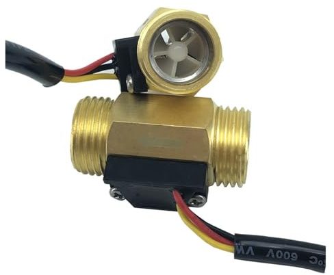 DN15 Turbine Flow Meter Hall Effect Output Pulse NPN Brass Flow Sensor Water Meter G1/2 Versatile Unit Options(7-24Vdc)