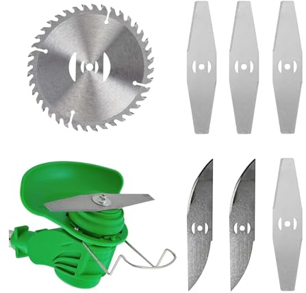 7 Pezzi Lama per Decespugliatore, Lama in Metallo, Lama per Tagliaerba, Elettrica Lame di Ricambio per Tagliaerba per Accessori da Giardino