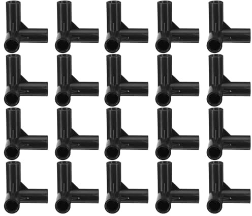 FONDOTIN Connettori per Armadio Modulari 20 Pezzi Nero in Plastico 11mm per Scarpiera e Soluzioni Fai da Te Ottimizzazione Spazio e Resistenza Migliorata