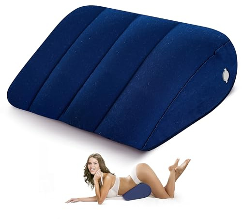 Liebesfreunde® Sexkissen für Paare – Lendenkissen für bessere Sexstellungen | aufblasbar | Liebeskissen samtweiches Velour | Sex Kissen für Frauen | Keilkissen Sexspielzeug Erwachsene