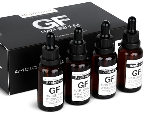 Replexion GF Hair Growth Serum for Men & Women – DHT Blocker, Anti Hair Loss Treatment, Stimulates Hair Regrowth, Thickens & Strengthens Follicles, Healthy Scalp Support, 4 Months Supply (4x30 ML)