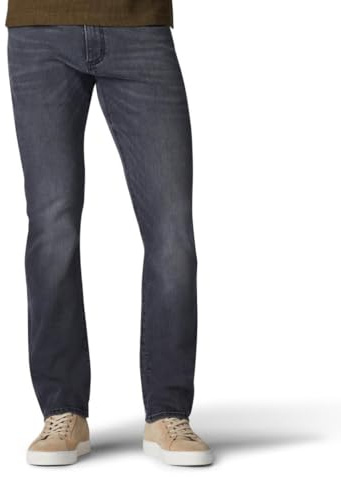 Lee Jeans de Pierna Recta Delgada Extreme Motion de la Serie Modern para Hombre, Gris Plomo, 34W/34L
