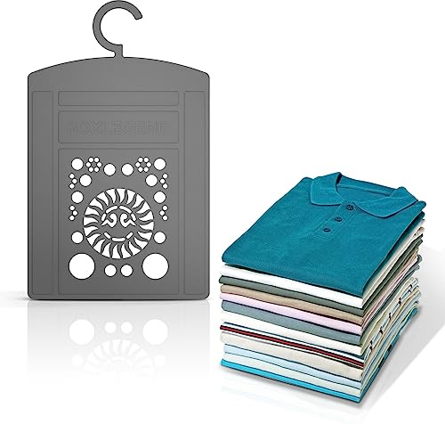 BoxLegend Planche pliante durable pour chemise avec crochet pour accrocher un t-shirt ou un dossier - Gris