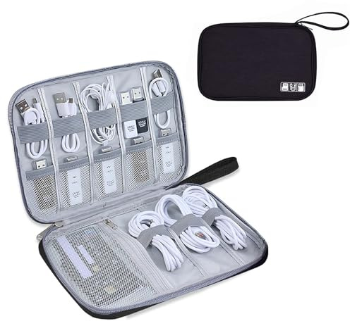 Bolsa organizadora de accesorios electrónicos, para viaje y dispositivos electrónicos
