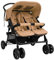 vidaXL Zwillingskinderwagen Taupe Stahl