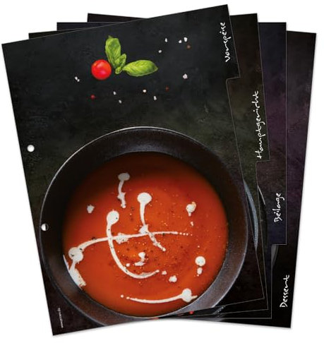 PRICARO Ordner-Register Gourmet, A4, 4 teilig