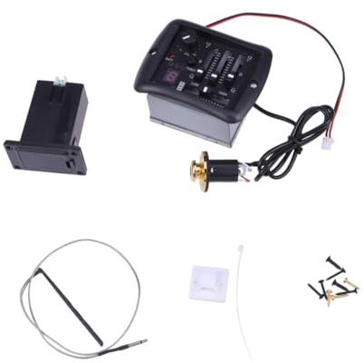 3-band Gitarren Equalizer Vorverstärker Eq-ym02 Schwarz | Kunststoff und Metall, Lautstärkeregler, Tonabnehmerbereich für Akustikgitarre