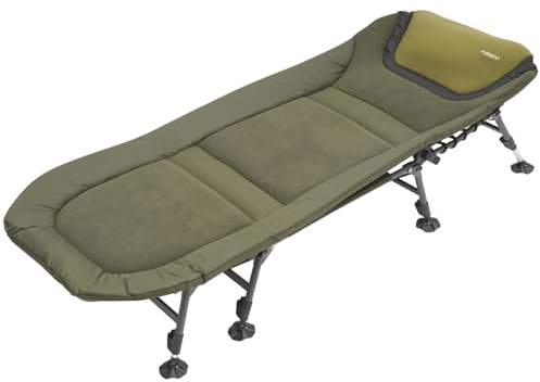 AGEM Karpfenliege XXL 8 Bein Feldbett Klappbar Campingliege Gartenliege Camping Angellige Campingbett 130kg