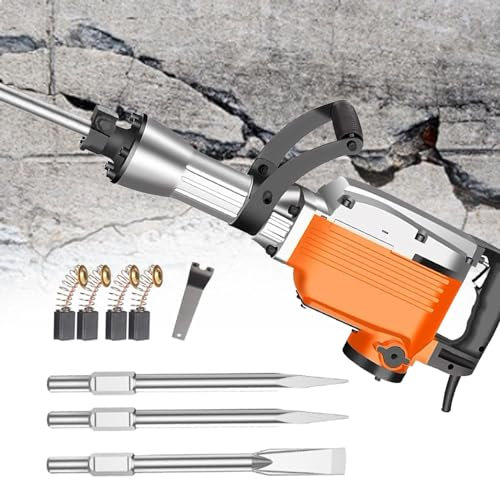 Marteau démolisseur électrique,marteau piqueur pour béton,marteau piqueur de démolition pour béton,avec pointes et burins plats,Type65