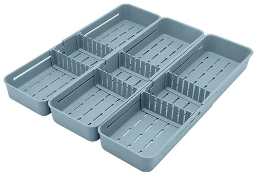 Inserto para cajón organizador de cuchillos, caja de almacenamiento para cajón de cuchillos, organizador de cajón para cubiertos que ahorra espacio, bandeja organizadora para cajón de cocina duradera