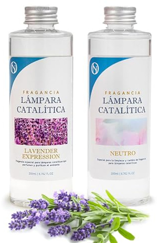 M MAMA MANUELA Pack Ahorro 2X Fragancias Lámpara catalítica 200ml: 1 Aroma Lavender Expression + Limpiador Neutro