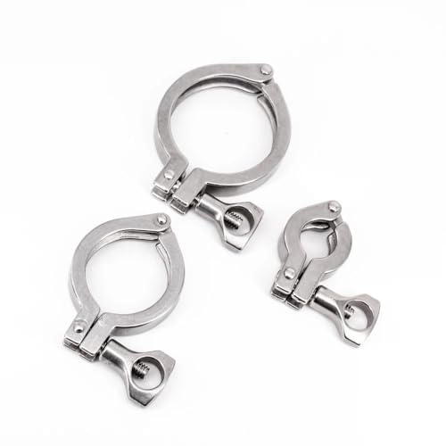 K25.4-119mm 0.5 0.75 1 1.5 2 2.5 3 4 Tri Clamp SUS 304 Stainless Steel Sanitary Pipe Fitting Connector Homebrew(K106mm 285g)