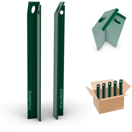 Italfence - Jambe de force pour Clôture, plastifié vert (Toutes les hauteurs) [H 150cm, 25x25x3mm, 5 pièces]
