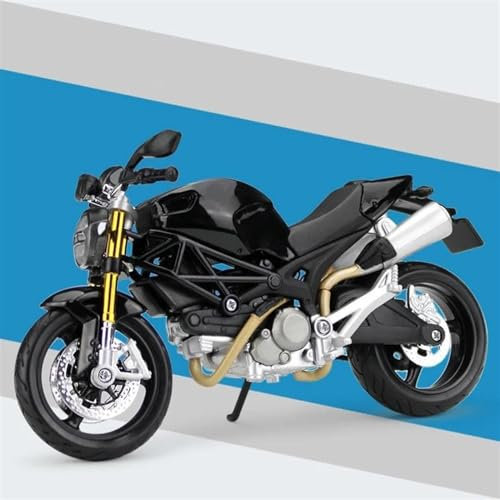 MPODYTSF Maßstabgetreues Modell Motorrad Metall Modell Sammlung Simulation Druckguss Geschenke 1:12 Für Ducati Monster696(Black Foam Box)