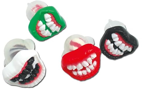 Sucettes effrayantes 12 x 15 g - Sucettes Ugly Mouth avec motifs de mors
