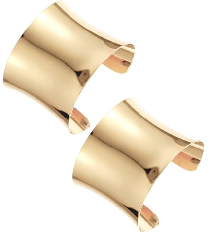 Apausvcm 2 Pcs Cuff Bangle Bracelet for Women, Open Wide Wire Bracelets Adjustable Gold Cuff Jewelry Wrist Cuffs Wrap Bracelet