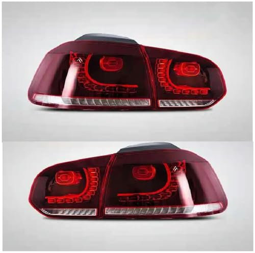 Äußere LED-Rückleuchten Rückleuchte Passend für Vw Golf 6 Mk6 R20 2008-2013 Hintere Bremse Blinker Rückfahrscheinwerfer LED-Lampen