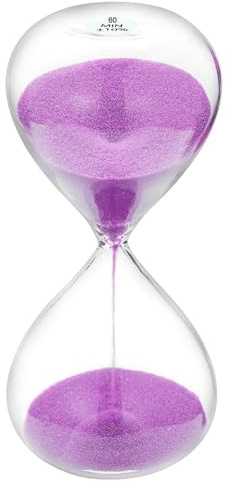SuLiao Sanduhr, Lila Sanduhr Groß 60 Minuten, Sanduhr Timer 60 Min, Sanduhren Zeit Geeignet für Kinder, Klassenzimmer, Zuhause, Schreibtisch, Bürodekoration