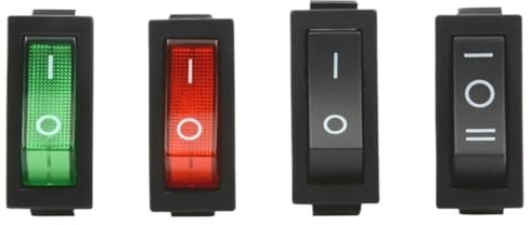 Interrupteur à bascule KCD3, 2 positions, 3 broches, marche/arrêt, équipement électrique avec interrupteur d'alimentation lumineux, 16 A, 250 V CA/20 A, 125 V CA(Black ON-OFF-ON)