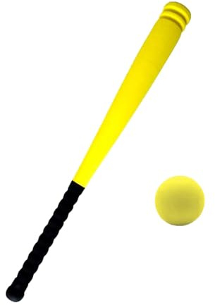 rockible Pelota de Béisbol Y Pelota Deportiva de Espuma EVA para Niños, Ligera, Interactiva, de 21,26 Pulgadas, para Hacer Ejercicio en, Amarillo
