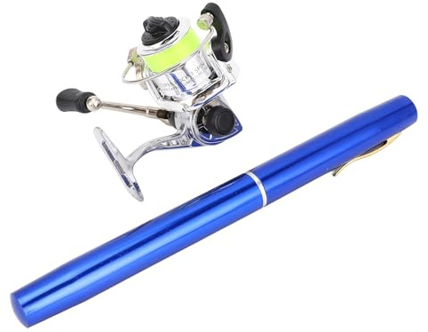 Fesjoy Pocket Hopfällbar fiskespö Rulle Combo Mini Pen Fiskespö Kit Teleskopisk Aluminiumlegering & Stålfiber Lättvikts Kompakt Fiskrulle Spö Kit för Fiskehobbyister 1,4M (1,6 M)