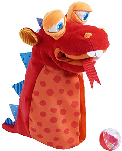 HABA Handpuppe Allesfresser-Monster – Mit beweglichen Augen und Kunststoffkugel als Monsterfutter – 39 cm groß, perfekt für Puppentheater – Ab 1,5 Jahren – 2011706001