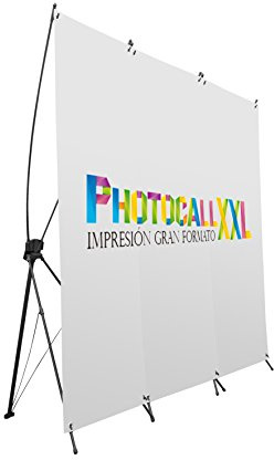 Oedim Photocall Flexible Personalizado 100% Talla XX con Soporte X 250x180 | Expositor publicitario Fabricado en Lona Impresa a Todo Color 1 Cara con ollados.