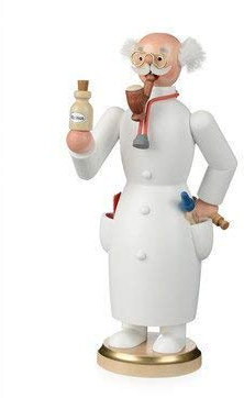Rudolphs Schatzkiste Räuchermann Doktor Höhe= 20,5cm NEU Rauchen Rauchfigur Rauchmann Räucherfigur Räucherkerze Smoker Kerze Figur Mann Holz Seiffen Erzgebirge Holz Schnee Dekoration Weihna