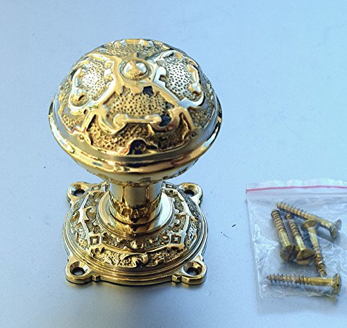 Graf von Gerlitzen Luxusgriffe Messing Tür Möbel Türgriffe Knopf Knauf Drehknopf Gründerzeit B10P