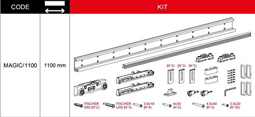 Terno Sliding Sliding Door with Concealed Track Magic2 1100