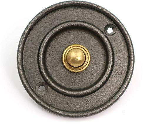 Assorted Collections Traditional Door Bell Push Press Antique Cast Iron 80mm Diameter