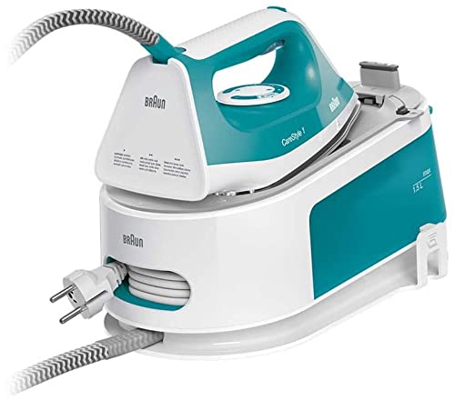 Braun CareStyle 1 Pro IS1013GR, Dampfbügeleisen mit FreeGlide 3D Technologie, SuperCeramic Sohle, Vertikales Bügeln, Antitropf-Funktion, 350 g/min Dampfstoß, 1,5L Wassertank, 2200W, Grün