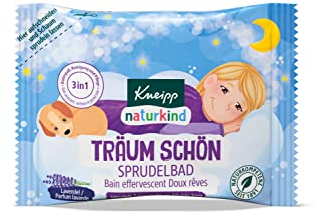 Kneipp naturkind Sprudelbad Träum Schön - Badezusatz für das Kinderbad mit wertvollem Lavendelöl reinigt mild, pflegt sanft & bewahrt zarte Kinderhaut - Spaß in der Badewanne - 80g