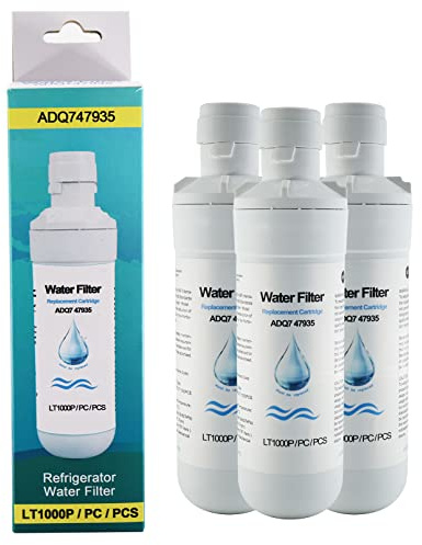 LT1000p/Pc/Pcs Filtro de agua para refrigerador, filtro de agua para frigorífico externo ADQ747935, certificado NSF, compatible con MDJ64844601, ADQ74793501, ADQ74793502, Kenmore9980…
