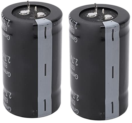 Superkondensator, 2 Stück 2,7 V 500 F Kondensator Superkondensator Gleichrichterkondensator Energiespeichergleichrichter Zubehör, Fahrzeugverstärkerkondensatoren