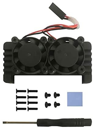 DAGIJIRD Carcasa de aleación de aluminio reforzada con disipador de calor con ventilador de refrigeración integrado para Raspberry Pi Zero 2 W