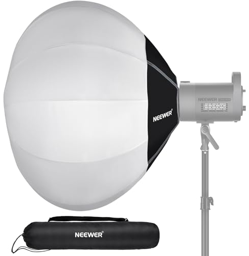 NEEWER Softbox Lanterne 85cm, Diffuseur de lumière 360° à Dégagement Rapide, Support Bowens avec Alliage de Nylon pour lumières vidéo LED Continues RVB CB60 CB60B CB200B MS60B MS60C MS150B, NS20L