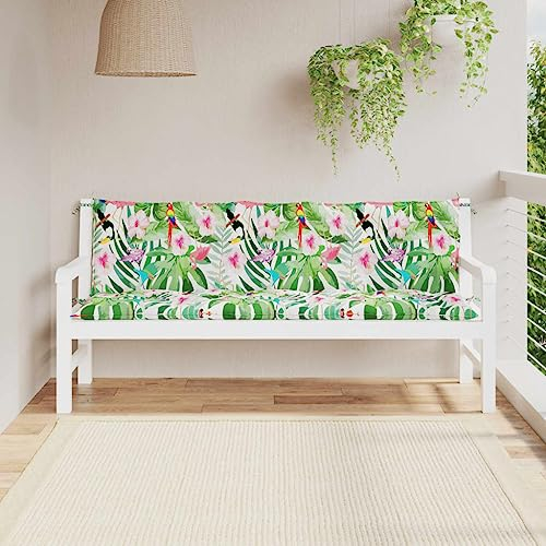 Annlera 2 STK. Gartenbank-Auflage Mehrfarbig Oxford-Gewebe Bankauflage Outdoor Sitzbank Auflage Gartenmöbel Auflagen Sitzbank Kissen Bench Cushion Sitzauflage Bank Gartenbank Auflage