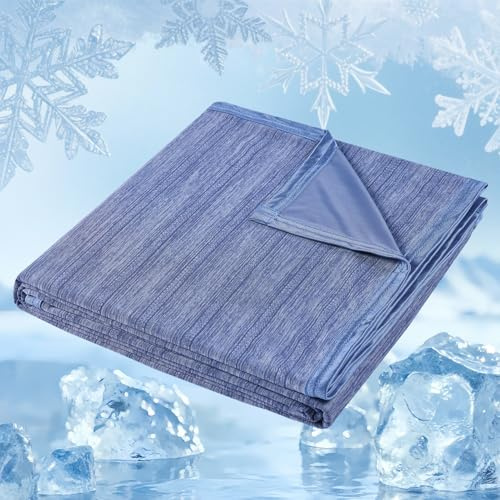OMERAI - Couverture rafraîchissante pour les sueurs nocturnes 130X150CM - Couverture fraîche pour dormir - Couverture d'été double face Keep Cool - Arc-Chill Q-Max > 0.5 - Couverture froide respirante