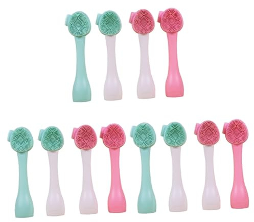 POPETPOP 12stücke Handliche Gesichtsreinigungsbürste Teiliges Manuelle Gesichtsreinigungsbürste Für Sanftes Peeling Und Effektive Hautpflege Für Zuhause Und Unterwegs